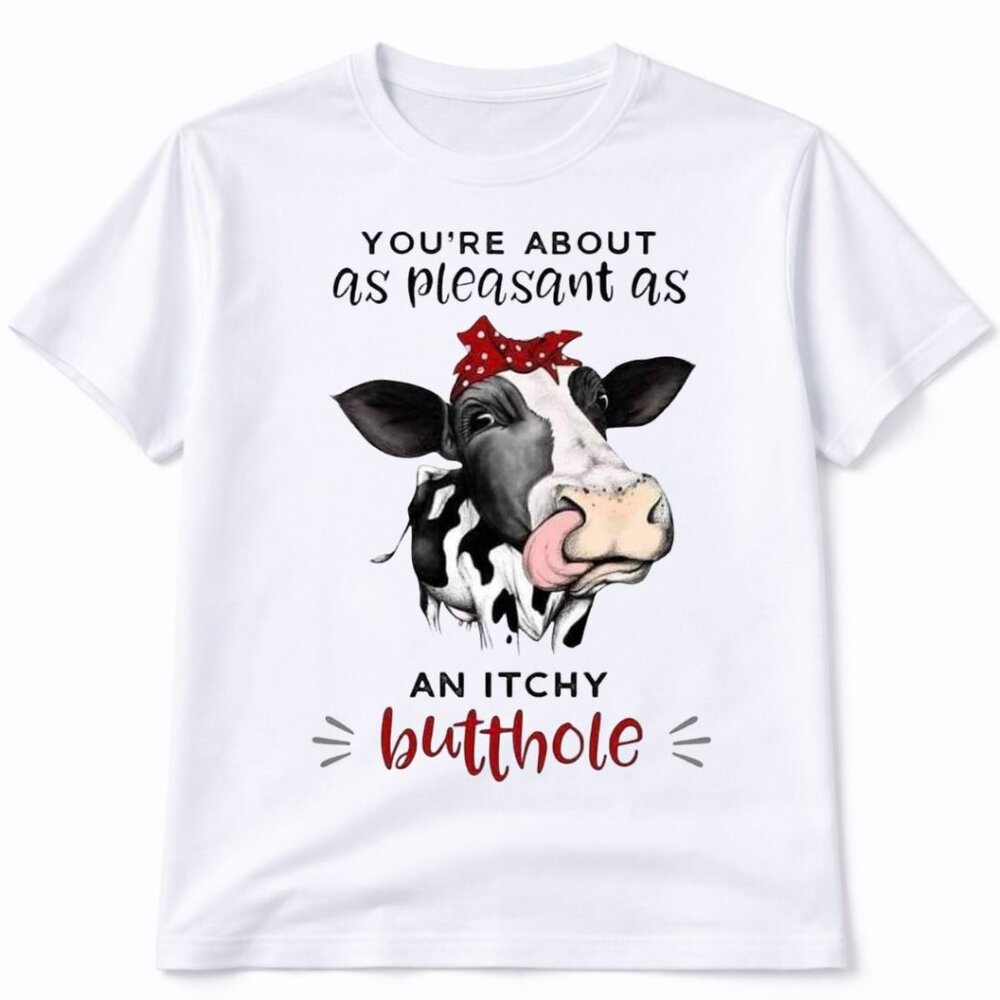 Cow Funny Western Graphic T Shirt Trendy Boutique Style Tee Womens Gifts White